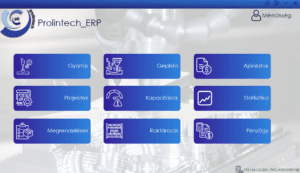 PLT ERP főmenü